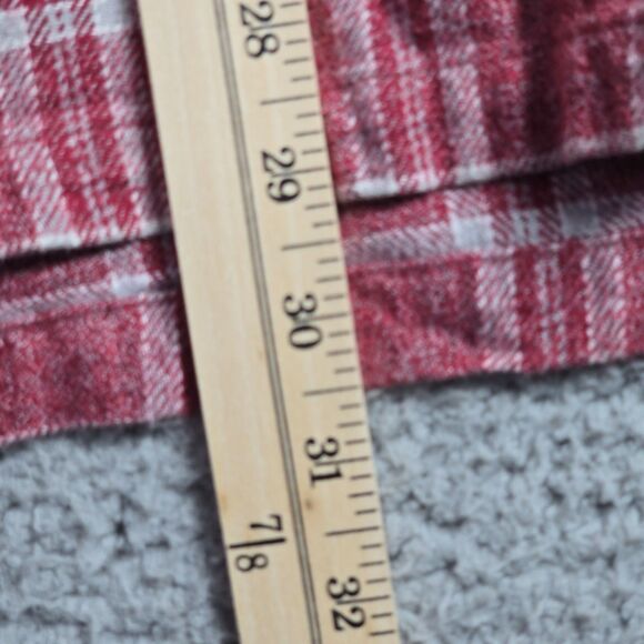 Phat Farm Red Plaid Flannel Shirt XXL Logo Vintage Made in Korea Streetwear Fall - Picture 10 of 15